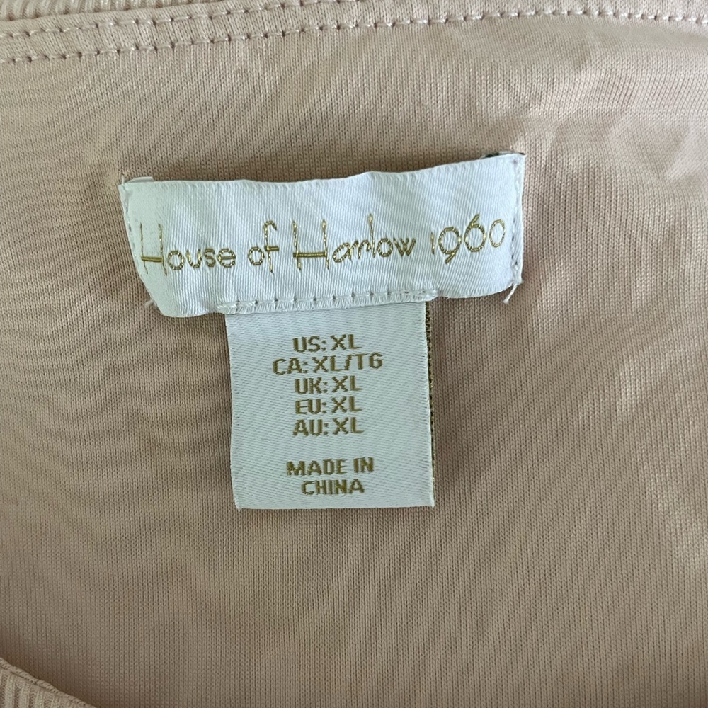 House Of Harlow 1960 Womens Ribbed Muscle Tank Bodysuit Nude Sz XL - Picture 6 of 6